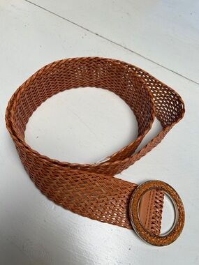 Woven Brown Women’s Belt - Stylish Casual Accessory L